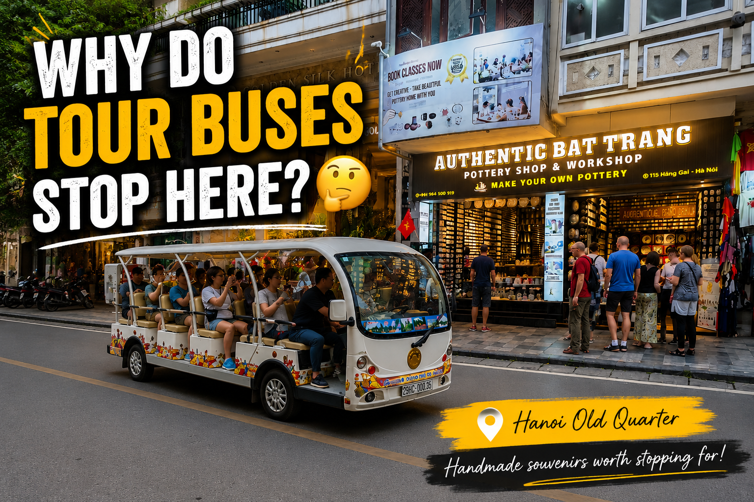 Why Do Tour Buses Stop Here? A Hidden Souvenir Shop in Hanoi Old Quarter