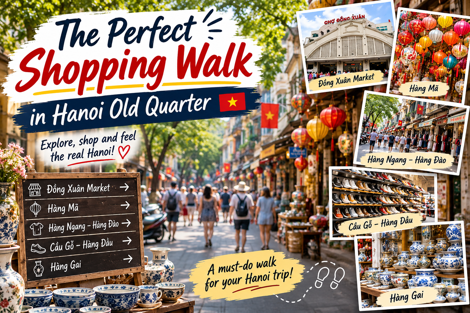 The perfect shopping walk in hanoi old quarter