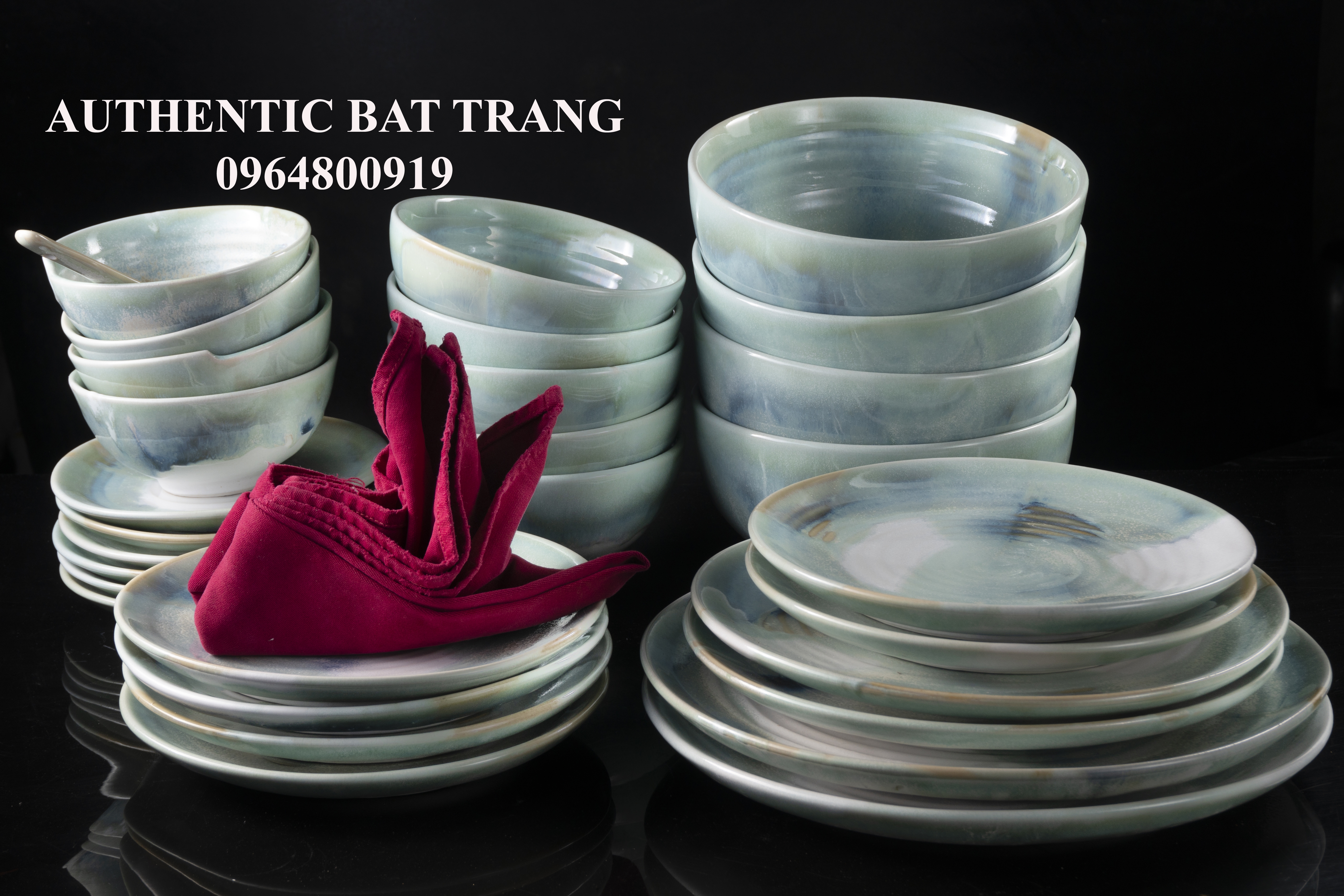 Green plate make in bat trang