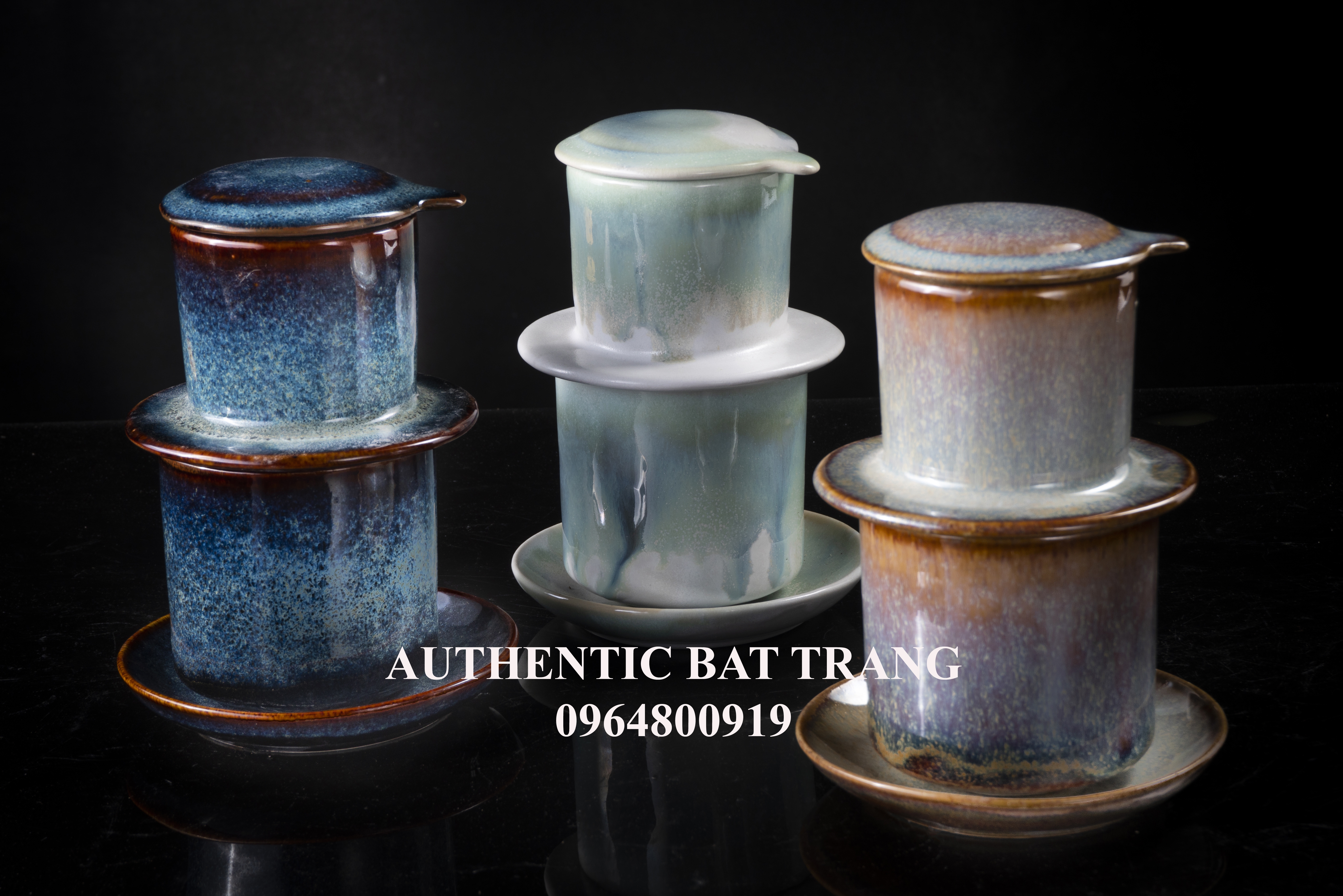 Vietnamese coffee filter make in bat trang ceramics vilige