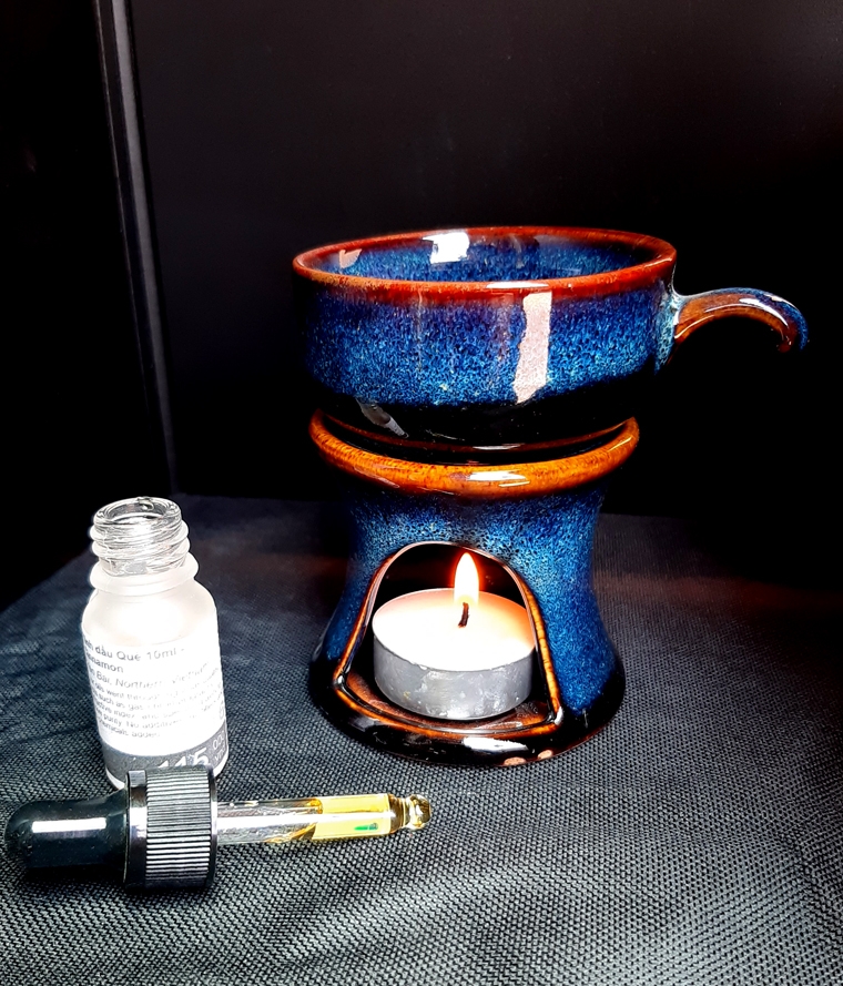 coffee/ oil burner set/ bộ đèn đốt cà phê/ đốt tinh dầu  men xanh hỏa biến sản xuất tại xưởng gốm sứ Authentic bát tràng