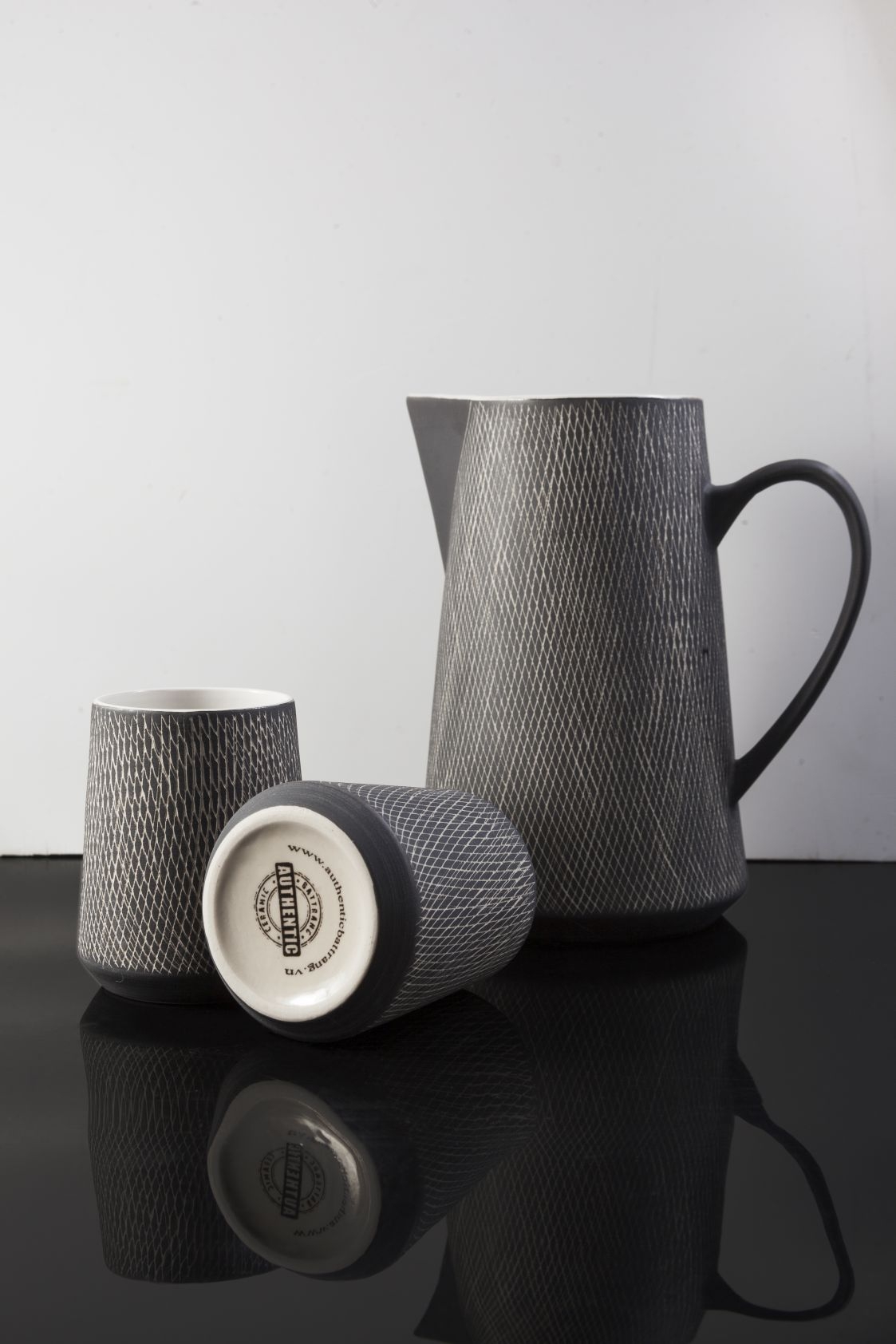 Ceramic pitcher set/ Bộ bình gại xước hàng chuẩn châu âu sản xuất tại bát  tràng