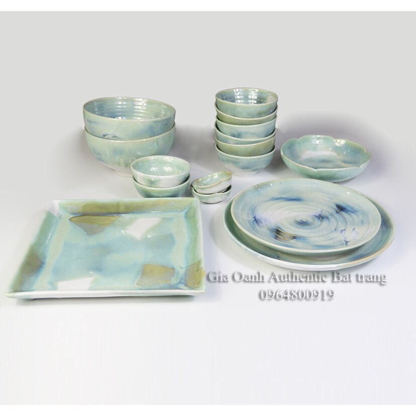 [HOT TREND] High-class tableware set with glazed enamel- Gia Oanh Authentic Bat Trang ceramics workshop