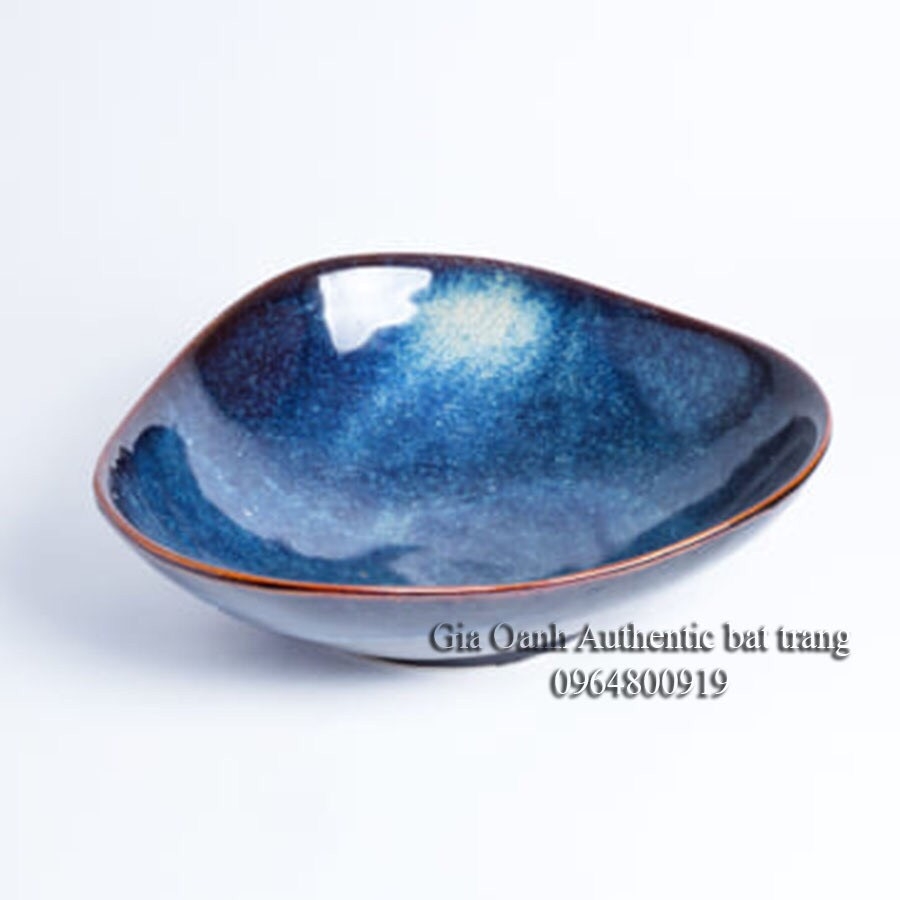 LUXURY triangle bowl of dishes - HIGH-QUALITY FIRE glaze - Restaurant specialist - Gia Oanh Authentic Bat Trang ceramics workshop