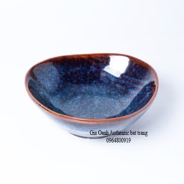 LUXURY triangle bowl of dishes - HIGH-QUALITY FIRE glaze - Restaurant specialist - Gia Oanh Authentic Bat Trang ceramics workshop