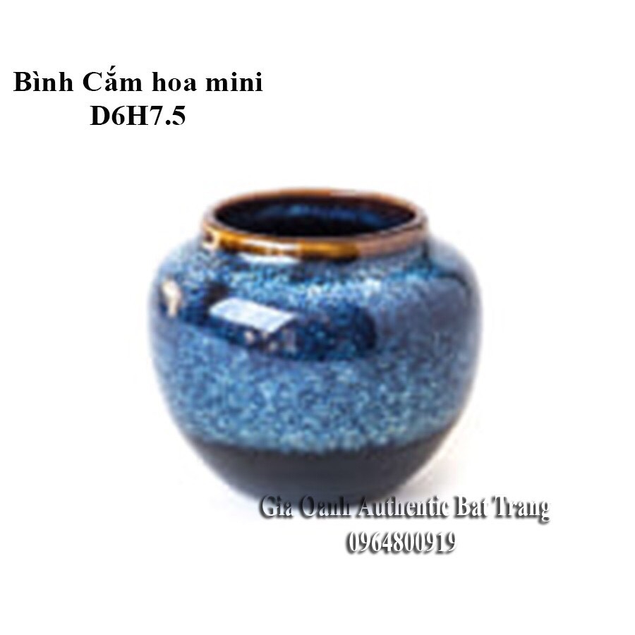 BÌNH CẮM HOA MINI ĐỂ BÀN NHỎ XINH - Cao 8-15cm. Men xanh HỎA BIẾN CAO CẤP – Xưởng gốm sứ Gia Oanh Authentic Bát