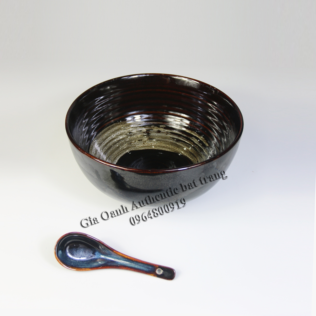 Ceramics Soup bowl- Bát phở/ bát canh men cánh gián - hỏa biến đẳng cấp, sản xuất tại xưởng gốm sứ gia oanh authentic  bat trang