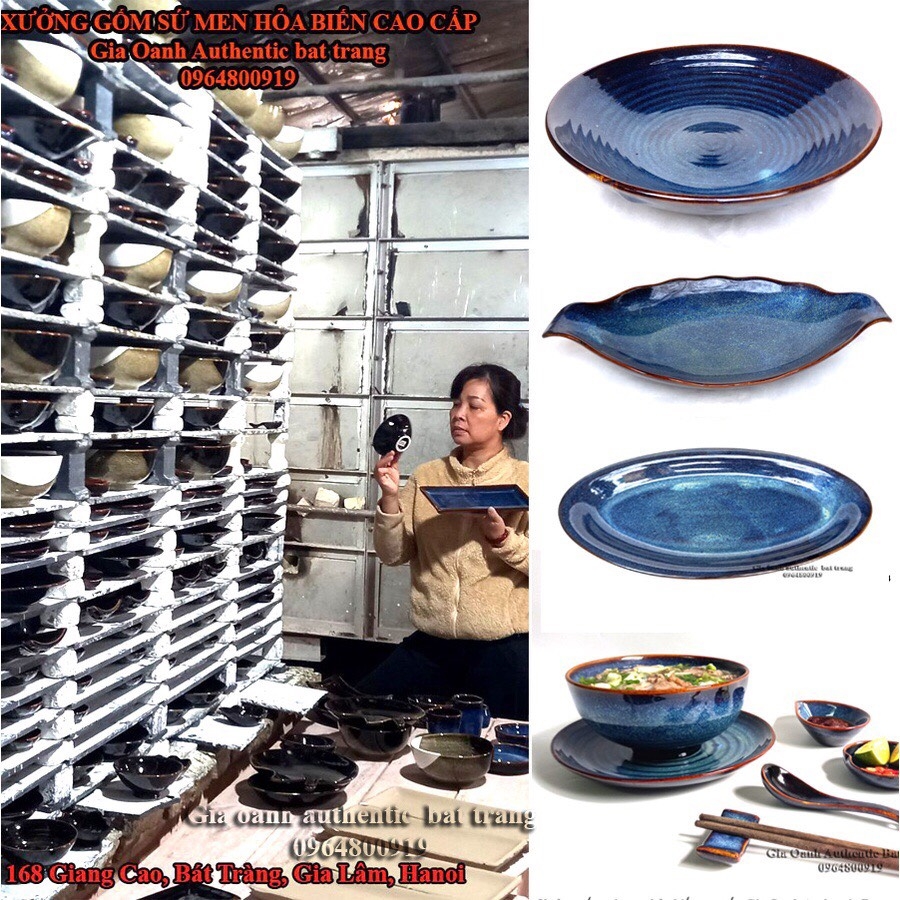 HOT! Bowls, plates, trays. High-grade green flame glaze Specialized for restaurants and 5-star hotels Gia Oanh  authentic bat Trang ceramics