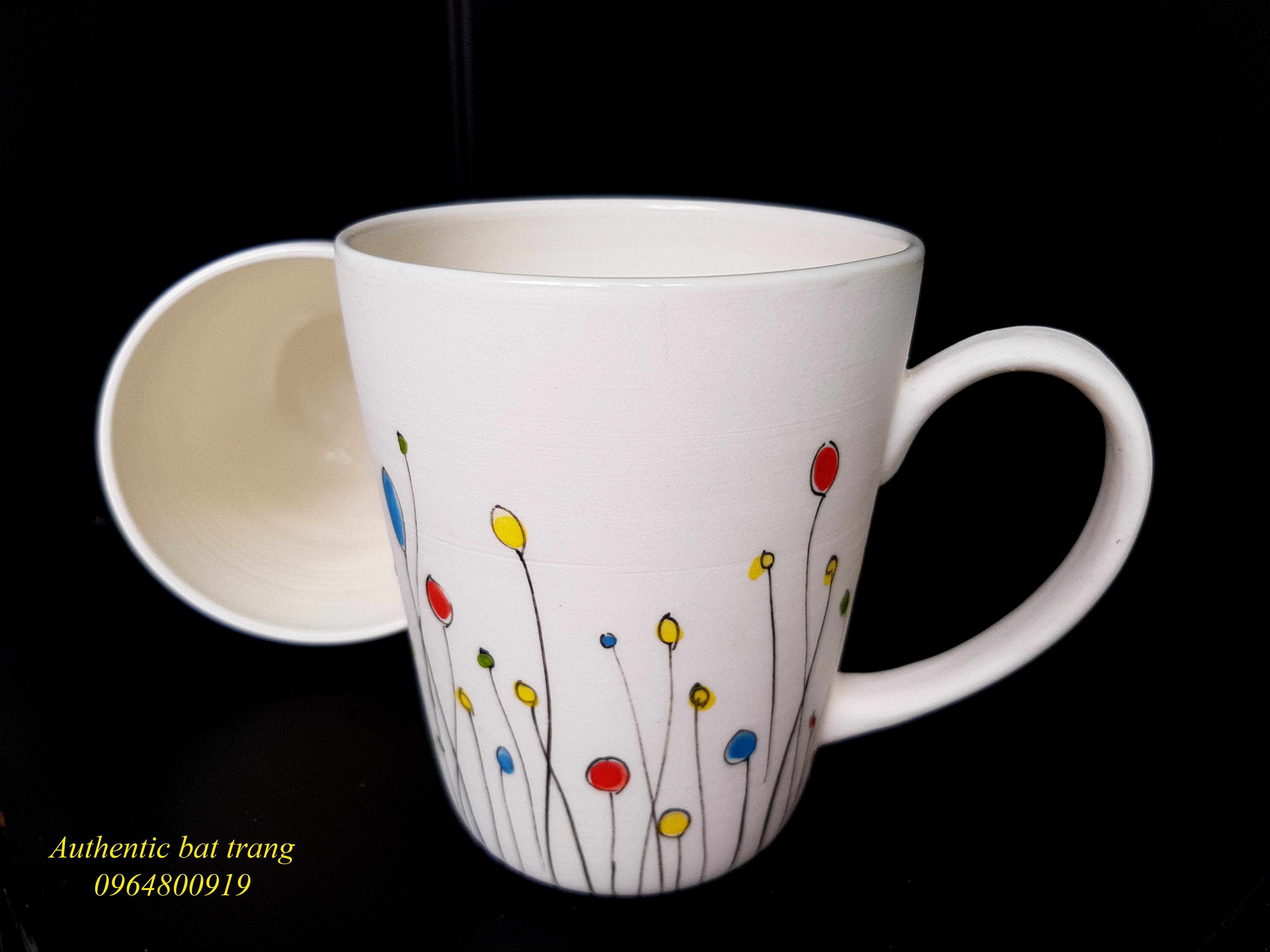 Bloon tea cups- Cốc trà vuốt tay và vẽ tay sản xuất tại xưởng gốm sứ Authentic bát tràng
