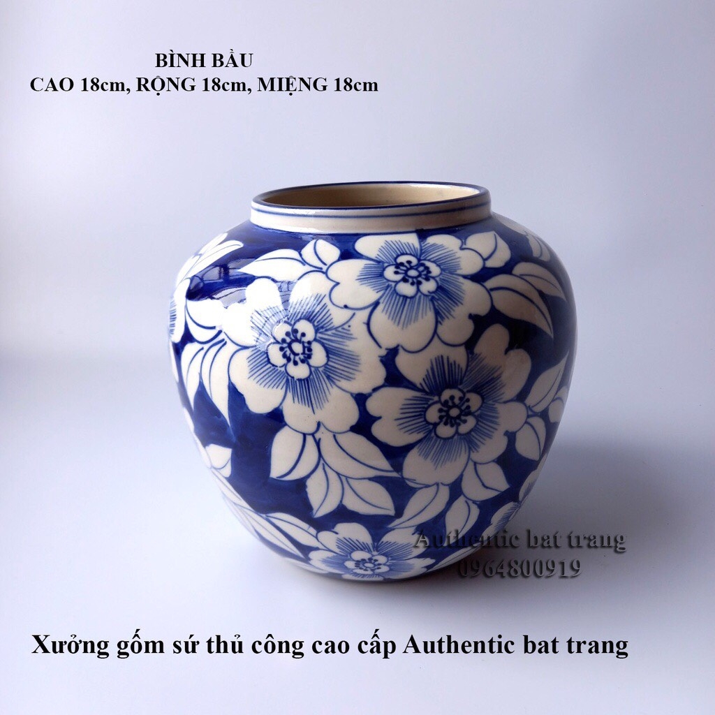 (HOT TREND) 100% handmade flower arrangement and decoration - Genuine Bat Trang ceramics - authentic bat trang
