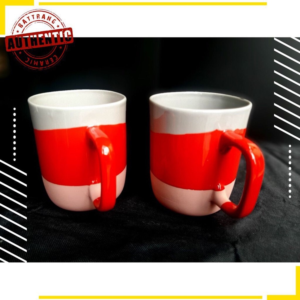 3 COLORS Cup - HANDICRAFT PRODUCTS, MANUFACTURED IN AUTHENTIC BAT TRANG CERAMIC FACTORY