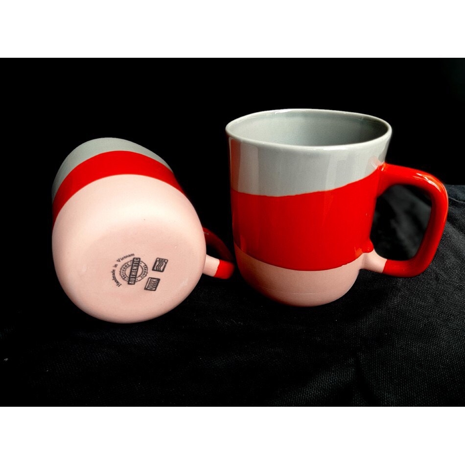 3 COLORS Cup - HANDICRAFT PRODUCTS, MANUFACTURED IN AUTHENTIC BAT TRANG CERAMIC FACTORY