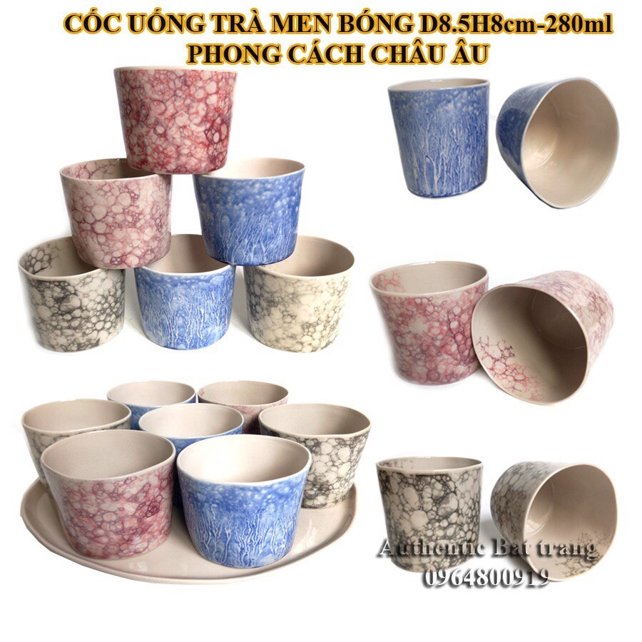 BEAUTIFUL AND LUXURY  tea cups D8.5H8cm-280ml European Style- Authentic Ceramics