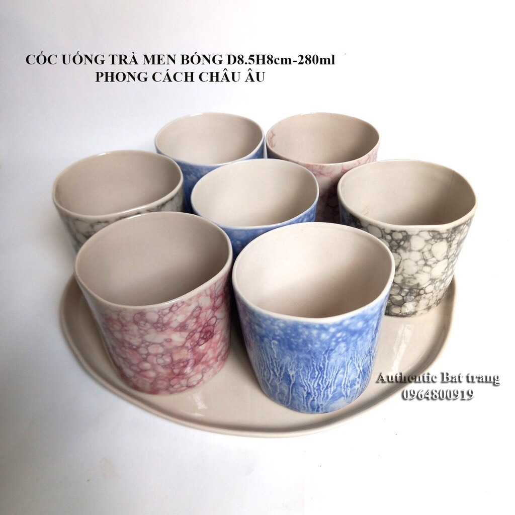 BEAUTIFUL AND LUXURY TEA CUPS D8.5H8CM-280ML EUROPEAN STYLE- AUTHENTIC CERAMICS