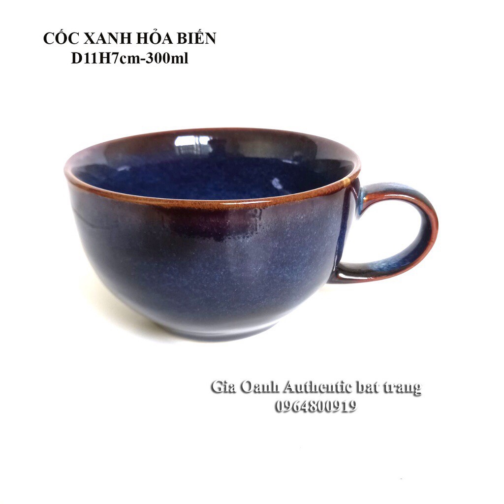 SIÊU TO KHỔNG LỒ- CỐC UỐNG BIA, UỐNG TRÀ men HỎA BIẾN CAO CẤP - SANG CHẢNH - gốm sứ Gia Oanh Authentic Bat trang