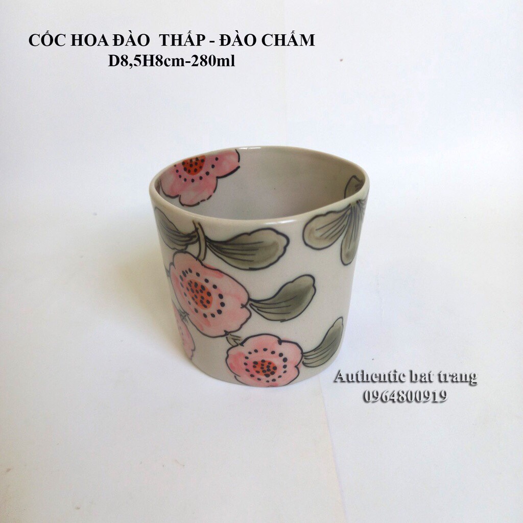 SIÊU XINH - Cốc uống trà, cà phê phong cách Châu ÂU - VẼ TAY THỦ CÔNG SẢN XUẤT TẠI XƯỞNG GỐM SỨ AUTHENTIC BAT TRANG