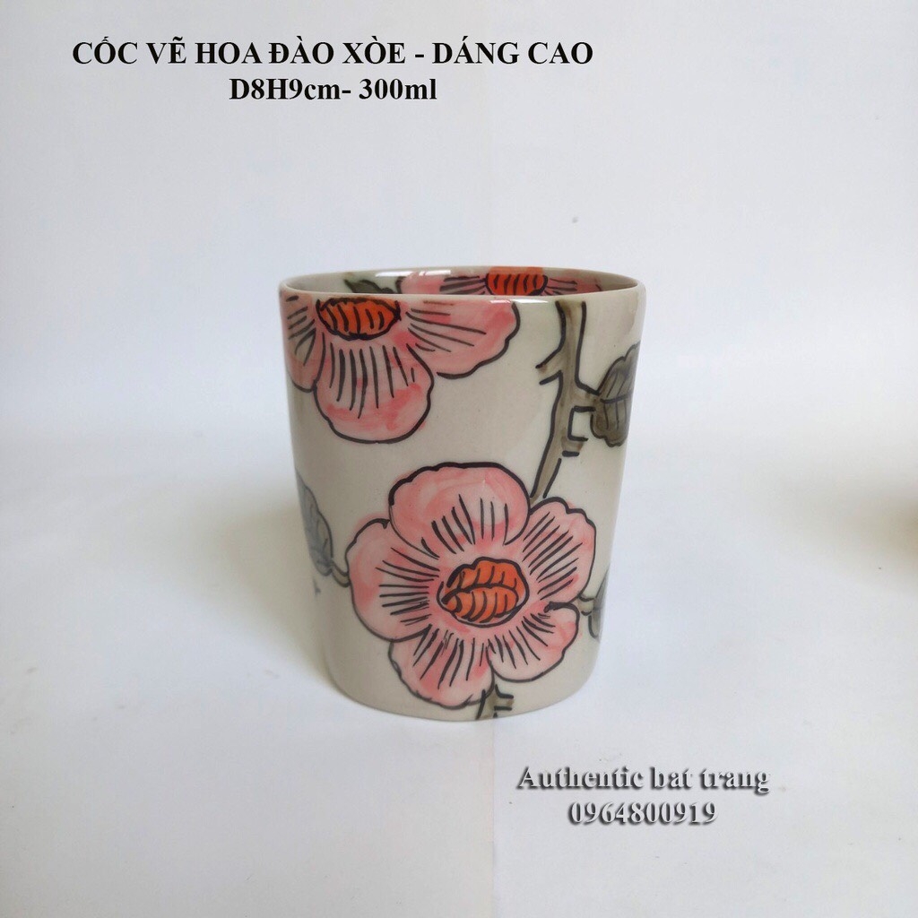 SUPER BEAUTIFUL - European-style Tea and coffee cups -AUTHENTIC BAT TRANG CERAMIC FACTORY