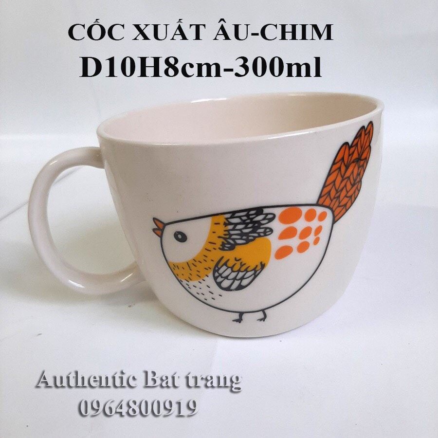 SIÊU XINH - Cốc uống trà, cà phê phong cách Châu ÂU - VẼ TAY THỦ CÔNG SẢN XUẤT TẠI XƯỞNG GỐM SỨ AUTHENTIC BAT TRANG