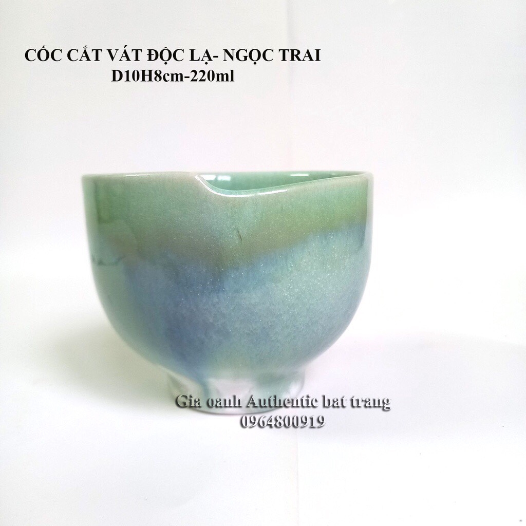 Unique and luxurious beveled cups for enjoying tea and coffee- Authentic Bat Trang workshop