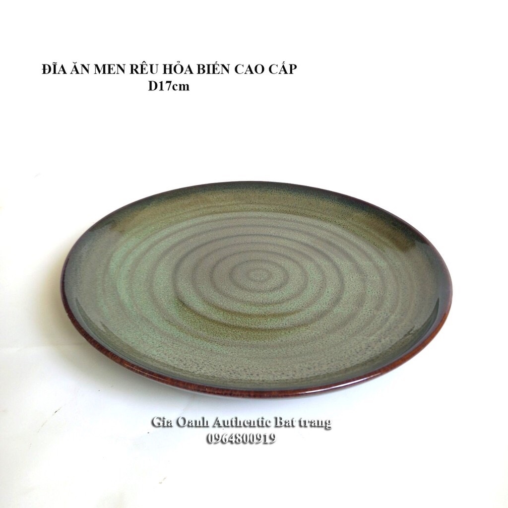 Moss enamel plates- HIGH-QUALITY - Authentic Gia Oanh Ceramics Bat Trang - Specializes in dishes for 5-star restaurants