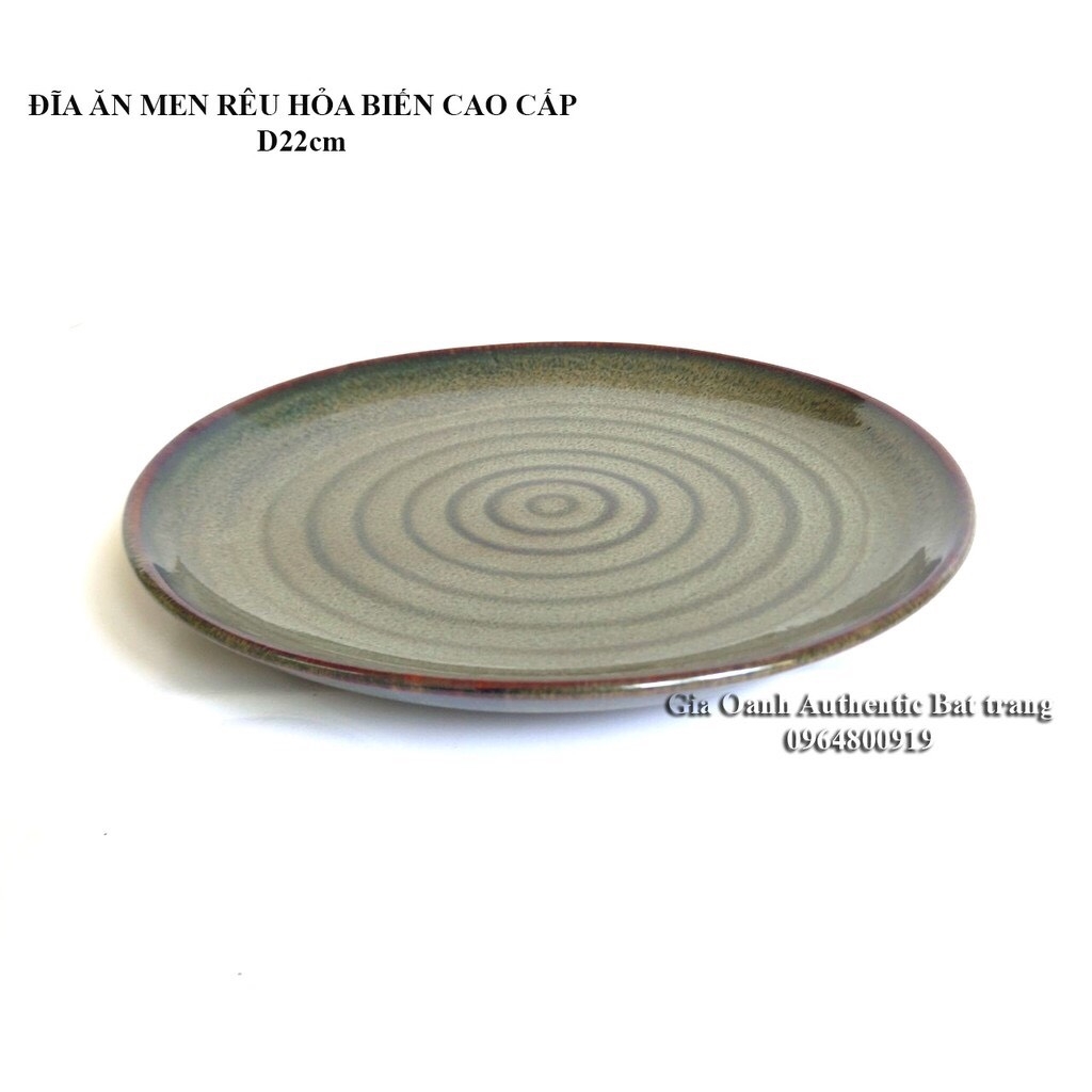 Moss enamel plates- HIGH-QUALITY - Authentic Gia Oanh Ceramics Bat Trang - Specializes in dishes for 5-star restaurants