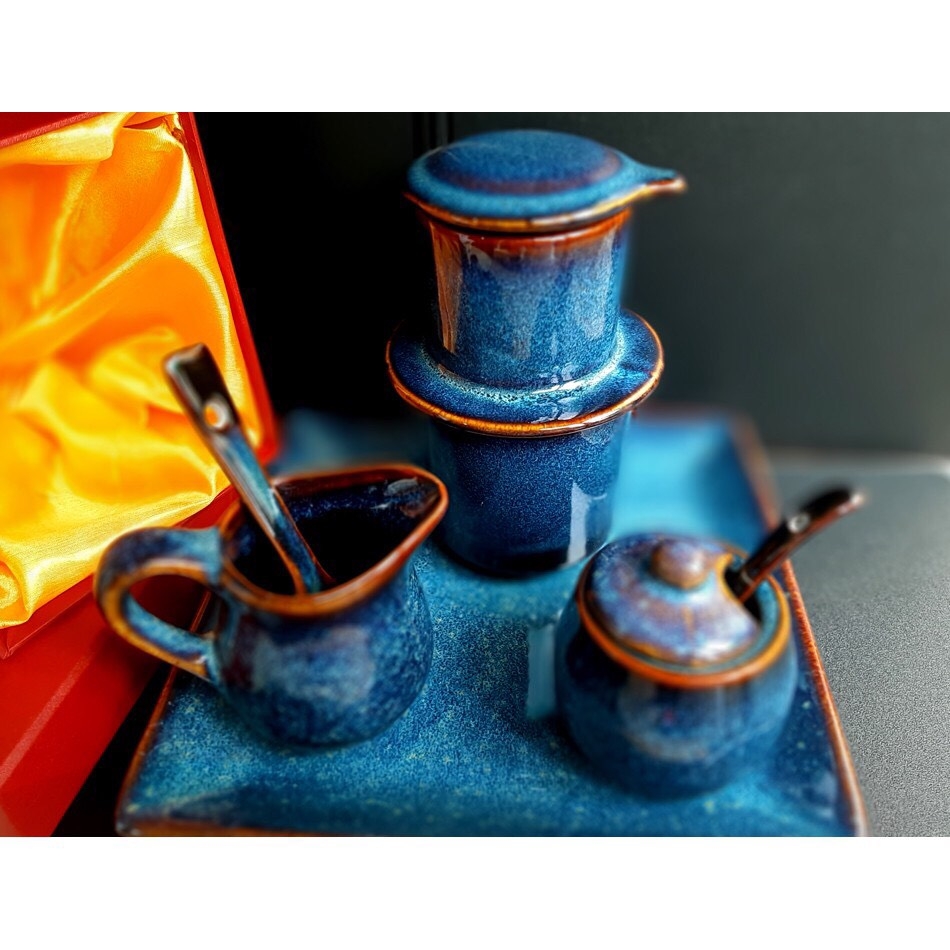 COFFEE GIFT SET (S3) -UNIQUE AND MEANINGFUL CERAMIC GIFTS OF GIA OANH AUTHENTIC BAT TRANG