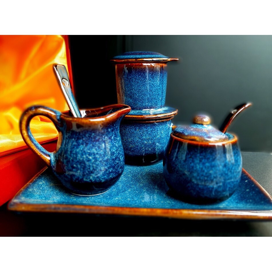 COFFEE GIFT SET (S2) - UNIQUE AND MEANING GENERAL CERAMIC GIFTS OF AUTHENTIC AUTHENTIC BAT TRANG