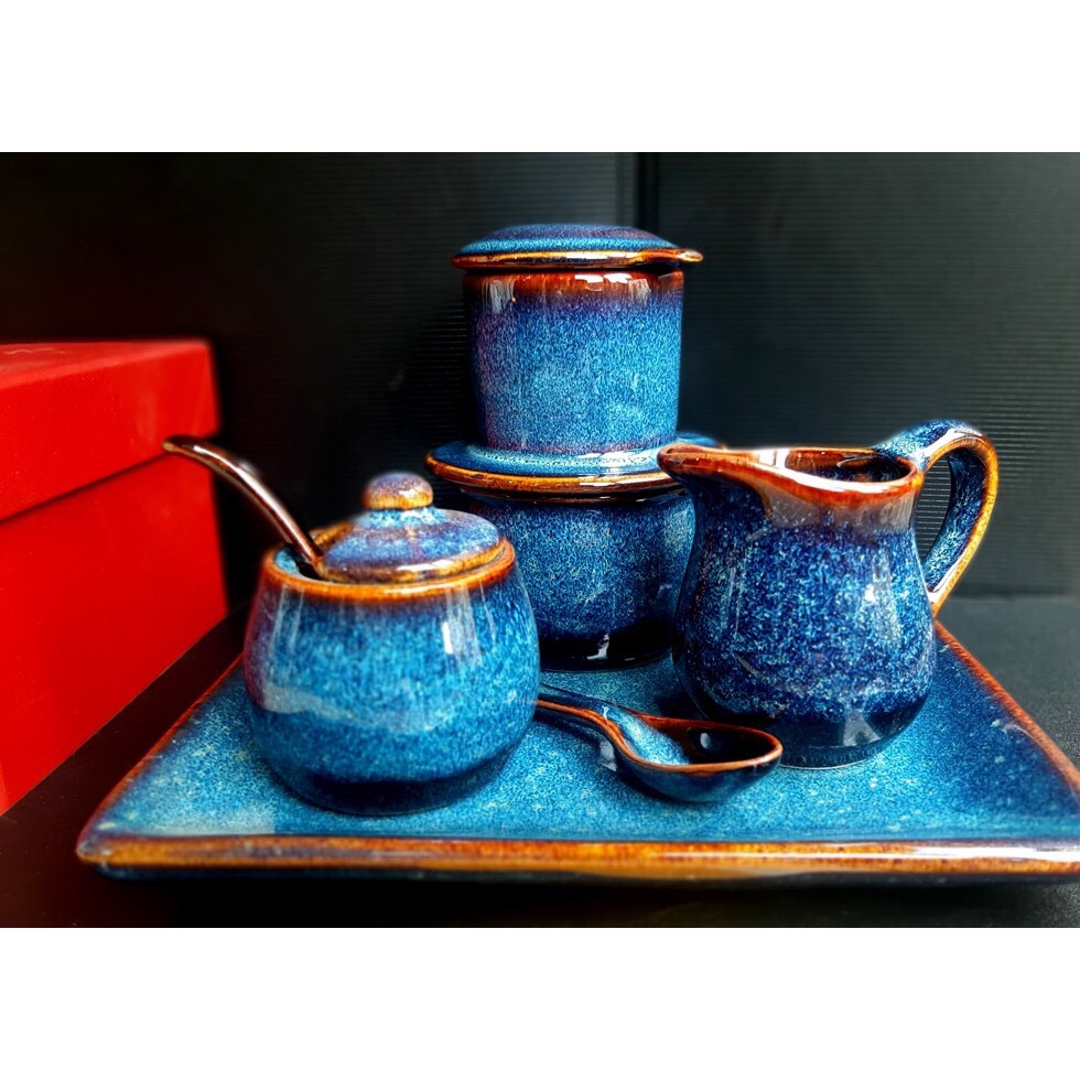 COFFEE GIFT SET (S2) - UNIQUE AND MEANING GENERAL CERAMIC GIFTS OF AUTHENTIC AUTHENTIC BAT TRANG