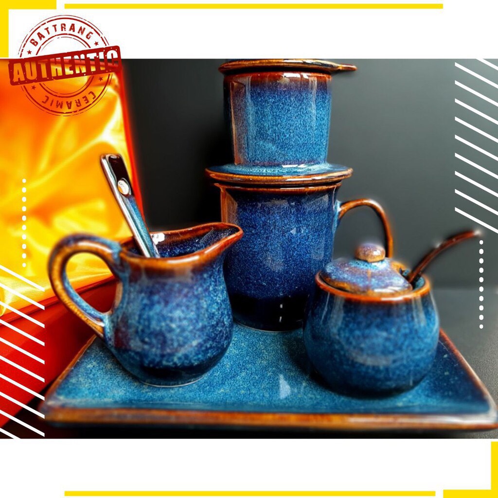 BỘ QUÀ TẶNG CÀ PHÊ PHIN (S1) ĐỘC ĐÁO VÀ Ý NGHĨA CỦA xưởng gốm sứ GIA OANH AUTHENTIC BAT TRANG