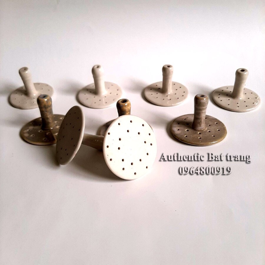 CERAMIC COFFEE FILTER core   D4.8*H3.5CM (Holding Coffee) - Authentic Gia Oanh Ceramics Factory Bat Trang