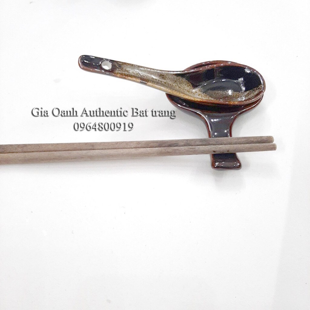 2-in-1 spoon-fork holder Very convenient- HIGH-QUALITY variable enamel, Specialized for restaurants - Gia Oanh Ceramics Factory Authentic Bat Trang