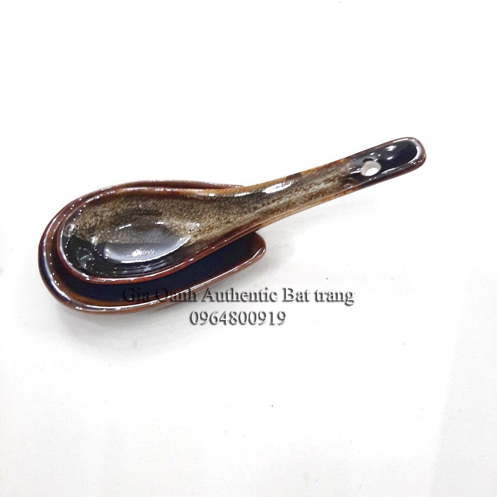 2-in-1 spoon-fork holder Very convenient- HIGH-QUALITY variable enamel, Specialized for restaurants - Gia Oanh Ceramics Factory Authentic Bat Trang