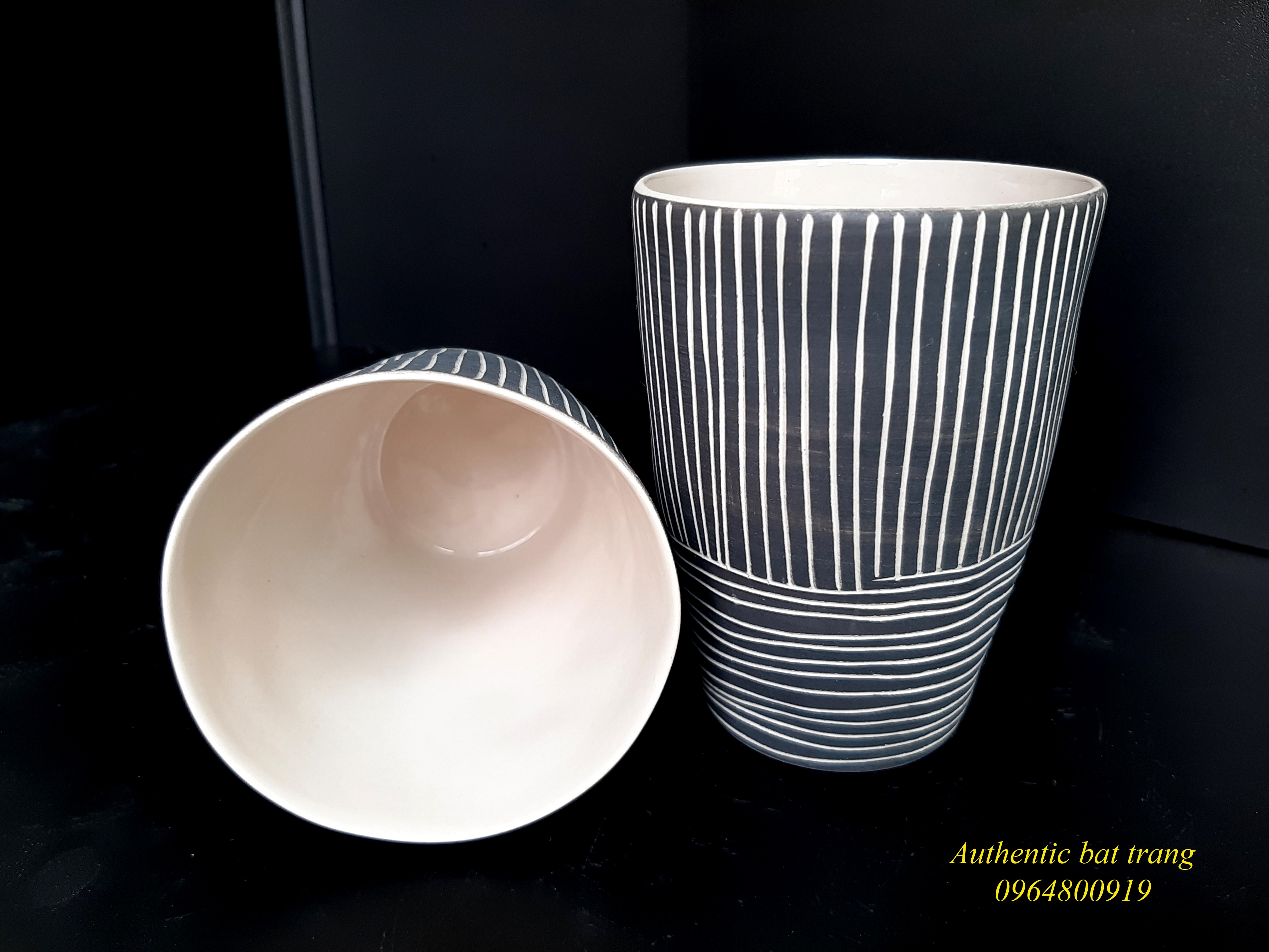 Tea cups/ Cốc méo gại uống trà sản phẩm xuất âu sản xuất tại xưởng gốm sứ authentic bat trang