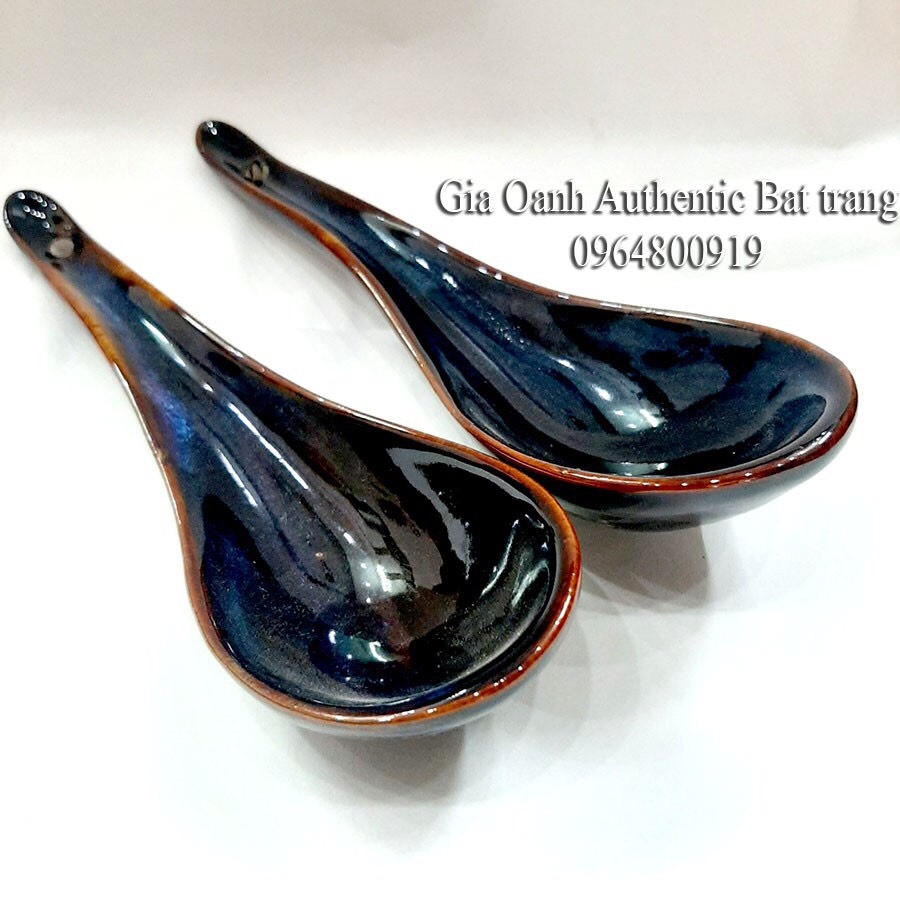 Porcelain spoon to eat rice and soup - HIGH-QUALITY FIRE enamel - Specializes in restaurants and hotels - Gia Oanh Ceramics Factory Authentic Bat Trang